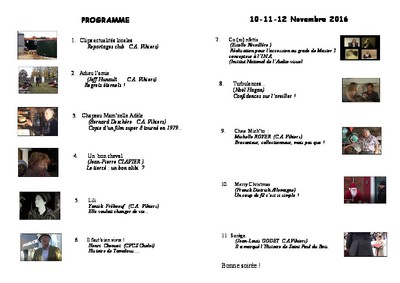 Programme du gala d'automne 2016